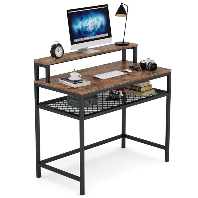 Компьютерный / письменный стол в стиле Лофт Модель 10 - фотография № 4