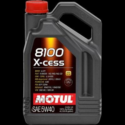 MOTUL 104256 Масло моторное 5W40 MOTUL 4л синтетика 8100 X-cess A3/B4 1шт