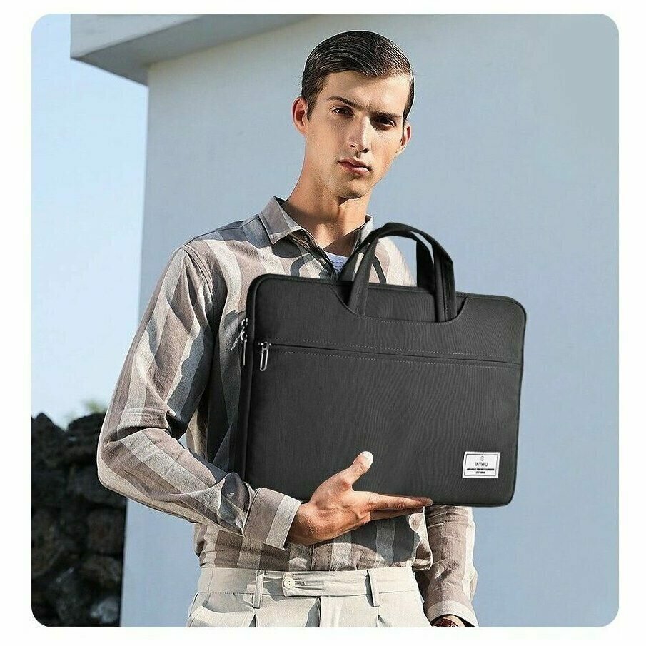 Сумка для ноутбука WiWU ViVi Laptop Handbag для Macbook 14" водонепроницаемая - Серый