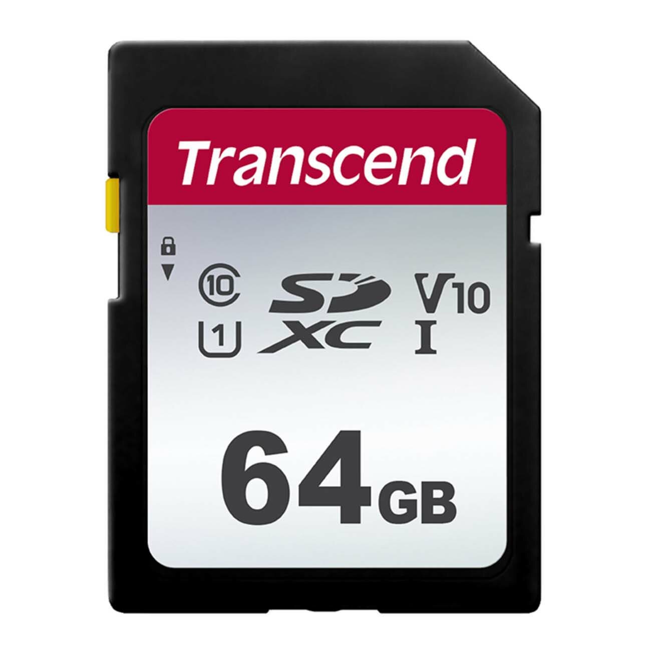 Карта памяти SDHC Transcend 64GB TS64GSDC300S