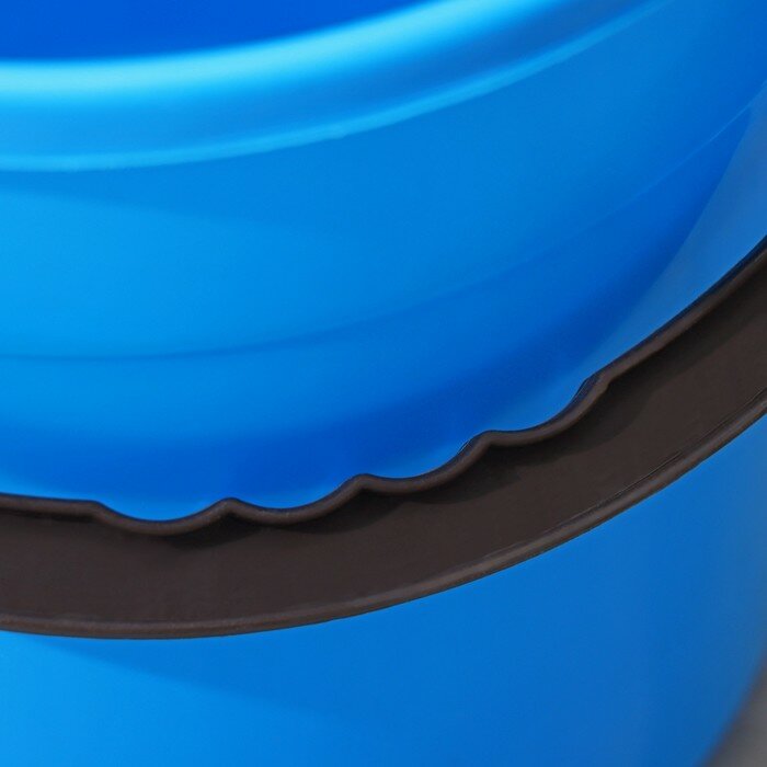 Ведро со сливом круглое, 7 л, d=23 см, h=23 см, цвет голубой - фотография № 4