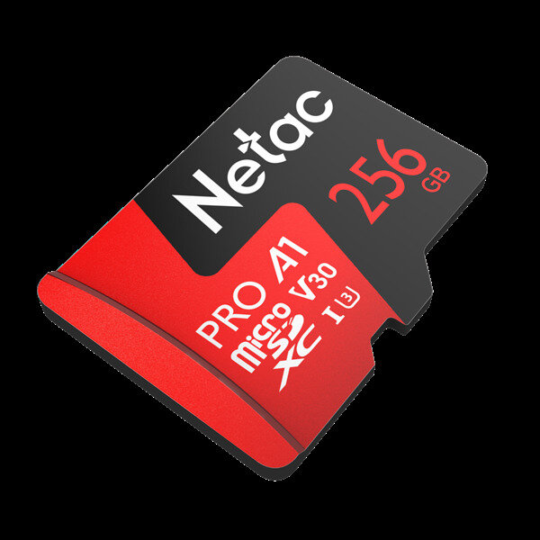 Netac P500 Extreme PRO 256GB MicroSDXC V30/A1/C10 up to 100MB/s retail pack card only