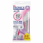 Станки для бритья женские одноразовые 2 лезвия Deonica For Women 4 шт - изображение