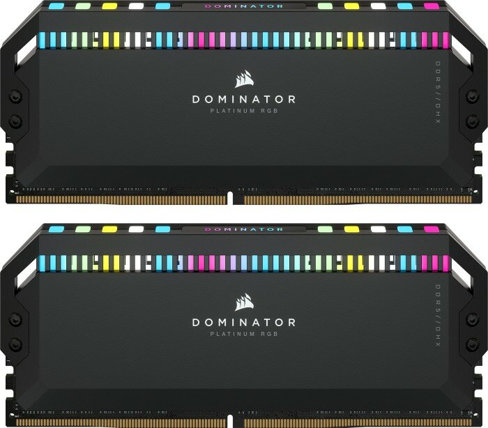 Corsair Память оперативная Corsair DDR5, 5600MHz 32GB 2x16GB DIMM, Unbuffered, 36-36-36-76, Std PMIC, XMP 3.0, DOMINATOR PLATINUM RGB DDR5 Black Heatspreader, RGB LED, 1.25V