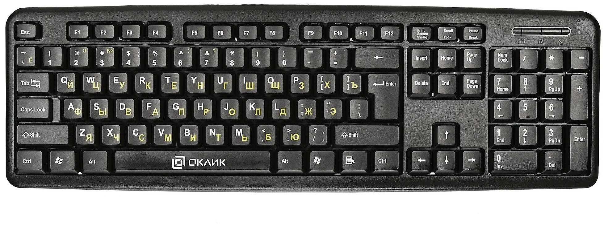 Клавиатура Oklick 130M чёрная USB [337077]