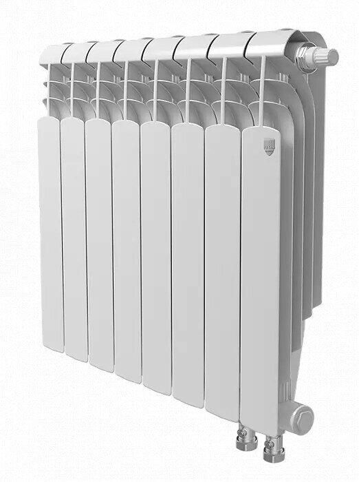 Биметаллический радиатор отопления с нижнем подк. Royal Thermo Vittoria Super 500 VDR 6 секци белый