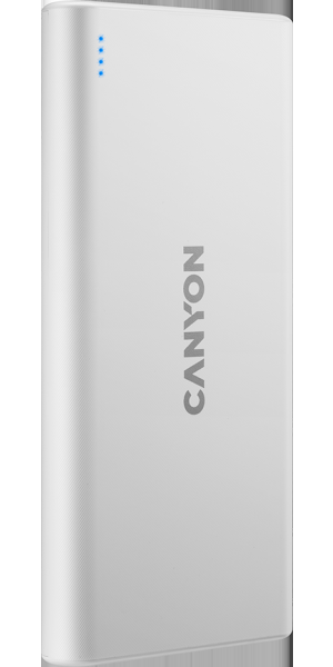 Внешний аккумулятор Power Bank 10000 мАч Canyon PB-108 белый