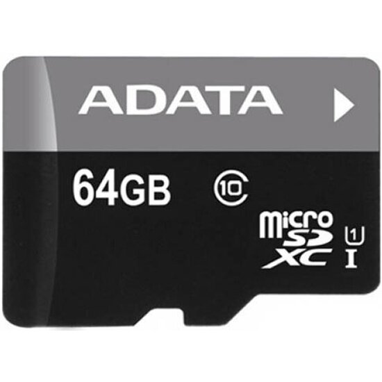 Карта памяти ADATA Premier microSDXC Class 10 UHS-I U1 + SD adapter