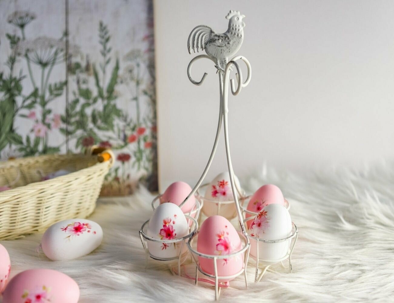 фото Пасхальная подставка для яиц для 6 штук, металл, 25 см, Kaemingk