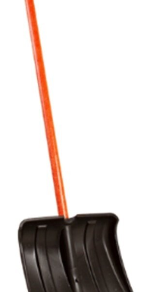 Лопата снеговая пластиковая 380*365 мм, с оцинк.планкой, с стеклокомпозитным черенком и V-ручкой, d=32 - фотография № 6