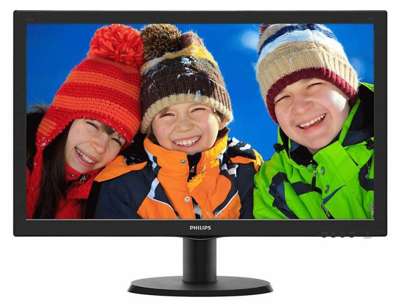 Монитор Philips 23.6" 243V5QHABA (00/01) черный VA LED 8ms 16:9 DVI HDMI M/M матовая 250cd 178гр/178гр 1920x1080 D-Sub FHD 3.66кг