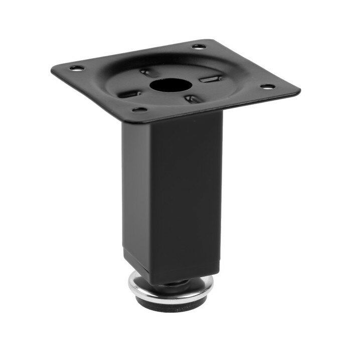 фото Опора квадратная OKV001BL тундра, d=25х25 мм, H=80 мм, цвет черный