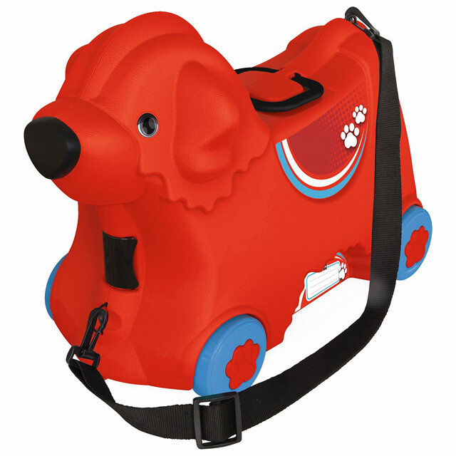 BIG Детский чемодан на колесиках Собачка красный 55350