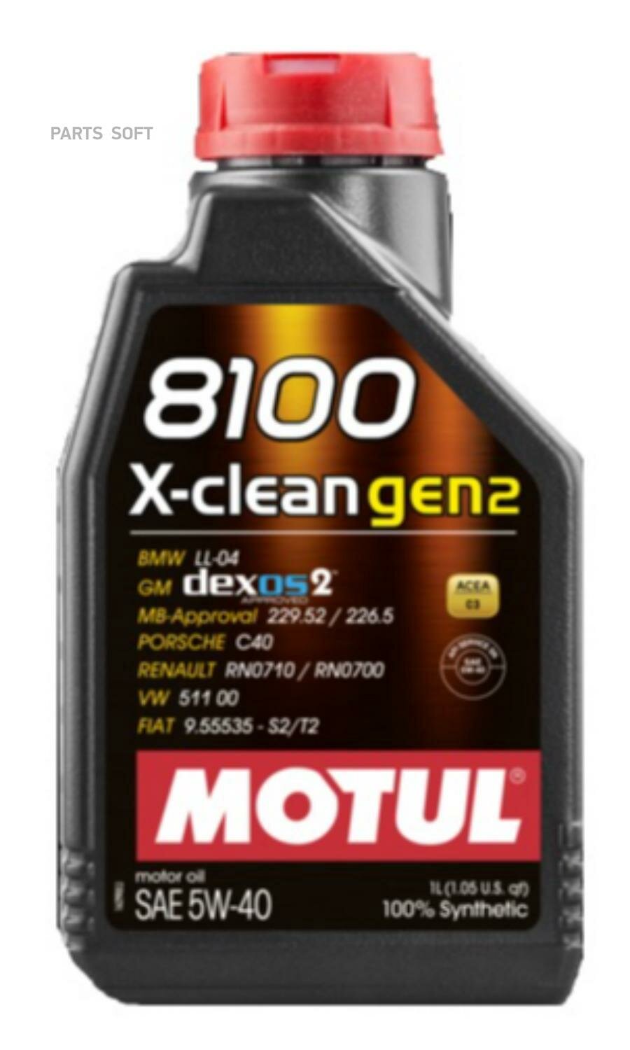 масло моторное motul 8100 x-clean gen2 5w-40 синтетическое 1 л 109761