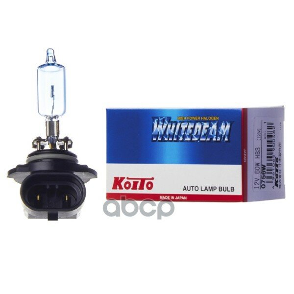 Автолампа Koito 0756W Hb3(9005) 12V 65W(120W) P20d Whitebeam (К1/10) KOITO арт. 0756W