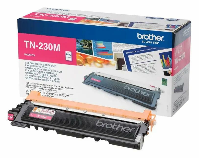Тонер Brother Тонер-картридж TN230M для HL-3040CN, DCP-9010CN, MFC-9120CN пурпурный (1400 стр)