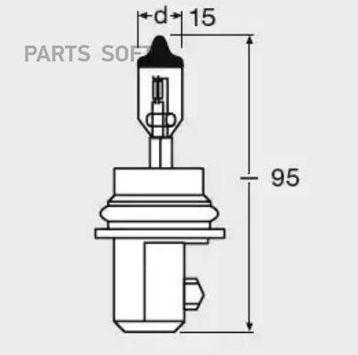 Лампа HB5 12V 65/55W PX29t ORIGINAL LINE качество оригинальной з/ч (ОЕМ) 1 шт.