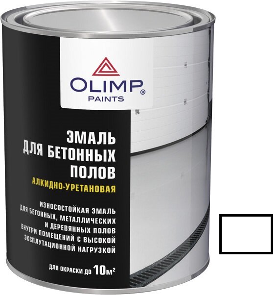 фото Эмаль для бетонных полов Olimp 0,9 л, база А, белый