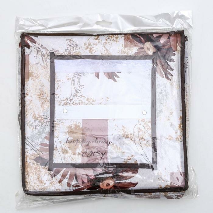 Кофр подвесной Доляна «Астра», 4 отделения, 30×30×80 см, цвет коричневый - фотография № 4