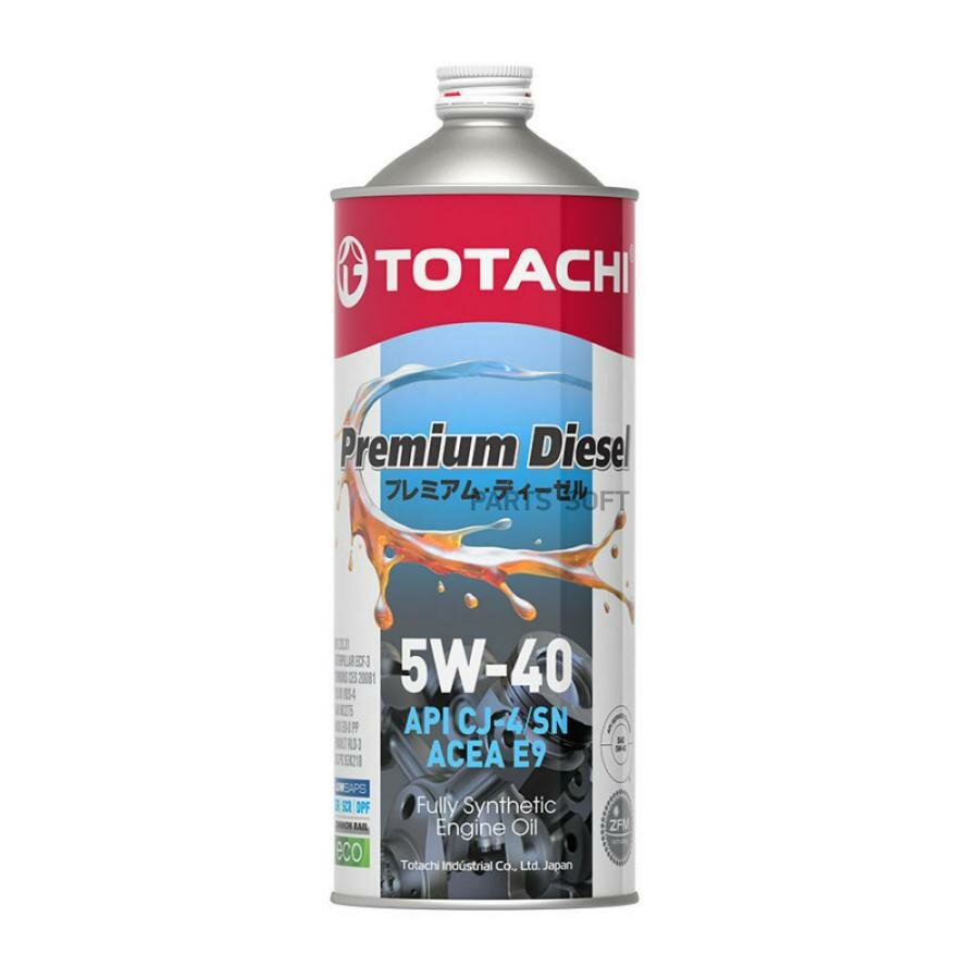 масло моторное totachi premium diesel 5w-40 синтетическое 1 л 4562374690738