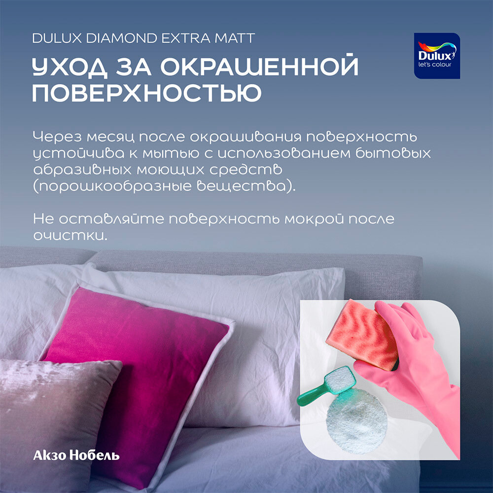 Краска моющаяся Dulux Diamond Extra Matt база BС бесцветная 25 л