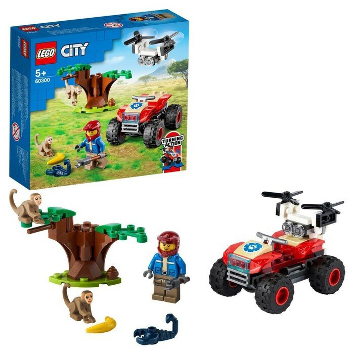 Lego Конструктор Lego «Спасательный вездеход для зверей», 60300, 74 детали