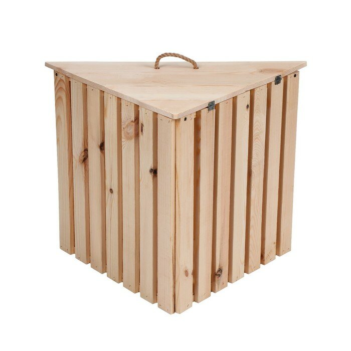 Ящик для овощей, 60 × 40 × 50 см, деревянный, угловой с полкой - фотография № 5