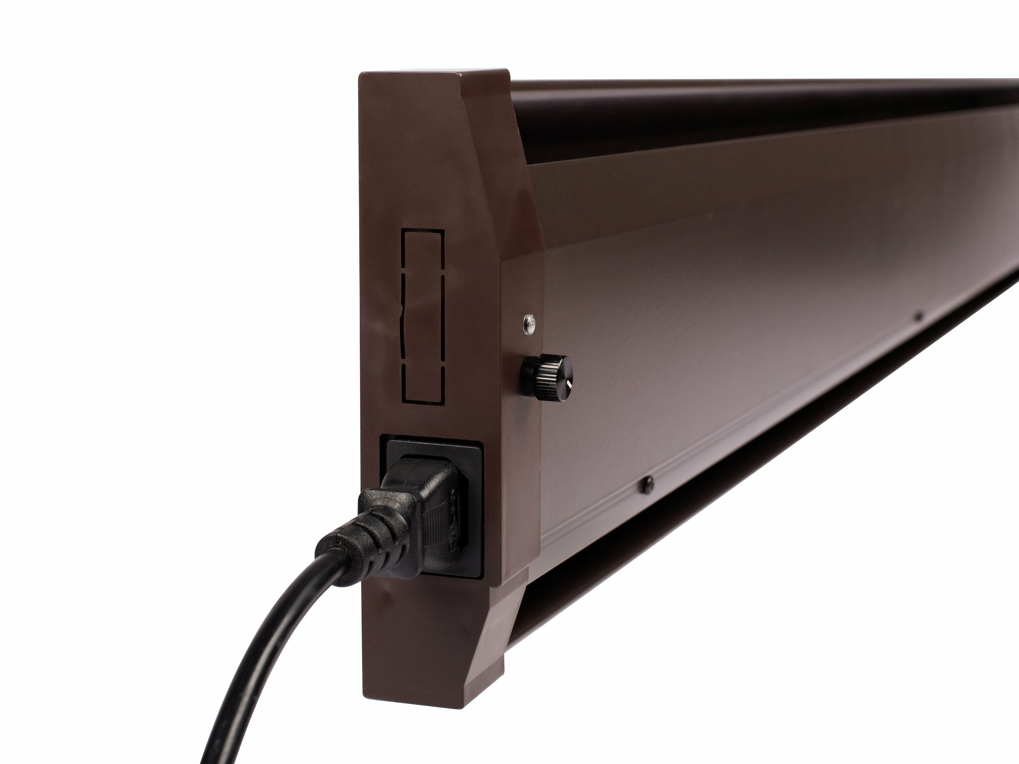 Плинтусный обогреватель Mr.Tektum Smart-Roll 800Вт 2,1м темно-коричневый подключение слева - фотография № 1