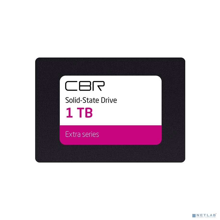 CBR накопитель CBR SSD-001TB-2.5-EX21, Внутренний SSD-накопитель, серия "Extra", 1024 GB, 2.5", SATA III 6 Gbit/s, Phison PS3112-S12, 3D TLC NAND, DRAM, R/W speed up to 550/530 MB/s, TBW (TB) 1270