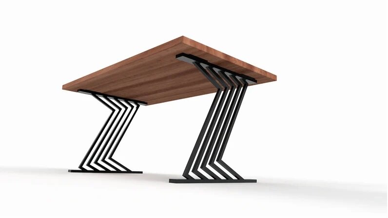 Обеденный прямоугольный универсальный стол в стиле Лофт Модель 64 - фотография № 5