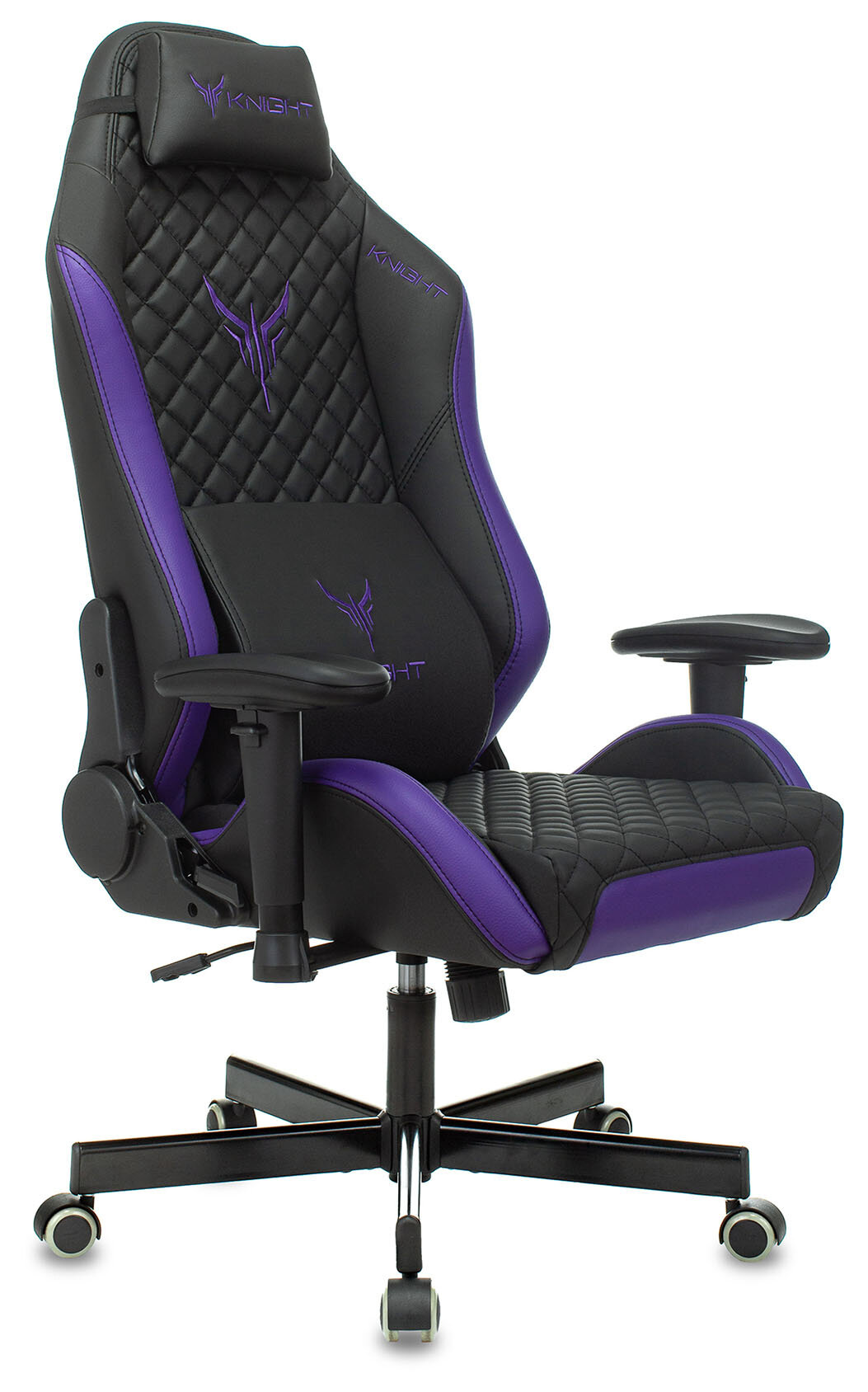 Кресло компьютерное Бюрократ Knight Explore черный/фиолетовый
