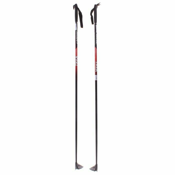 Палки лыжные стеклопластиковые TREK Classic (130 см), цвета микс