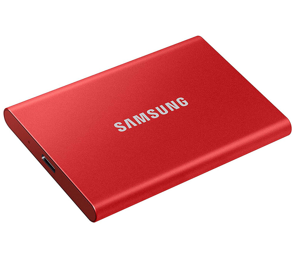 Внешний жесткий диск Samsung SSD T7, PCIe USB3.2/Type-C, MU-PC2T0R/WW, 2Tb, красный