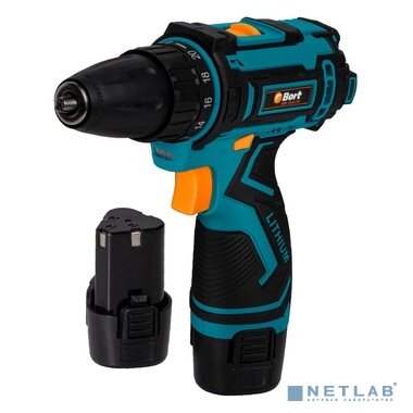 Bort Дрели, Шуруповерты, Гайковерты, Миксеры Bort BAB-12X2LI-FD (2X1,5 AH) Дрель-шуруповерт аккумуляторная ударная 93413151 12 В, 1.5 Ач, Li-lon, 1 Акк