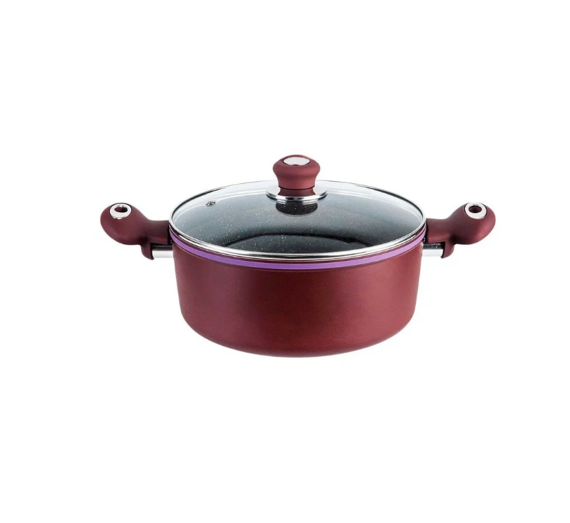 фото Кастрюля Bekker BK-3869 5,6л мрамор покр RED&BLUE