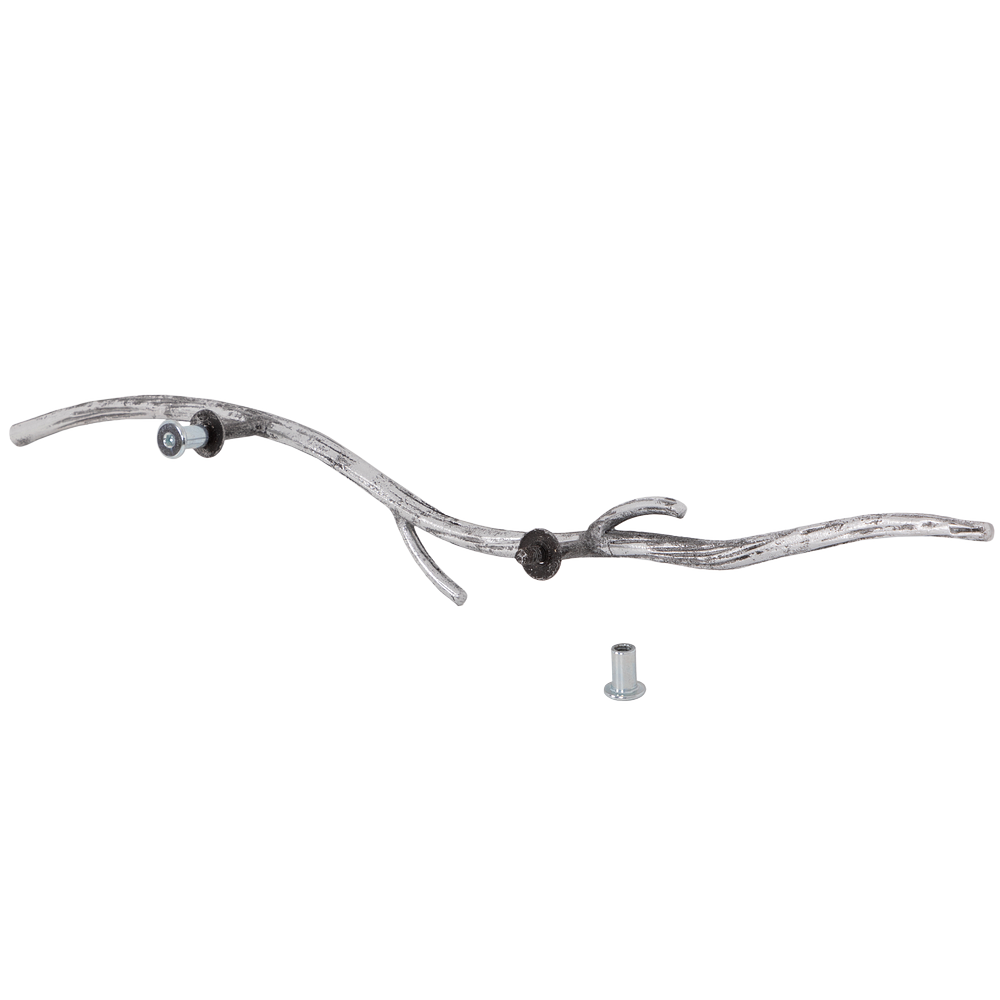 Ручка скоба мебельная BOGACHO Арт Бранч long серебристого цвета ручная работа - фотография № 11