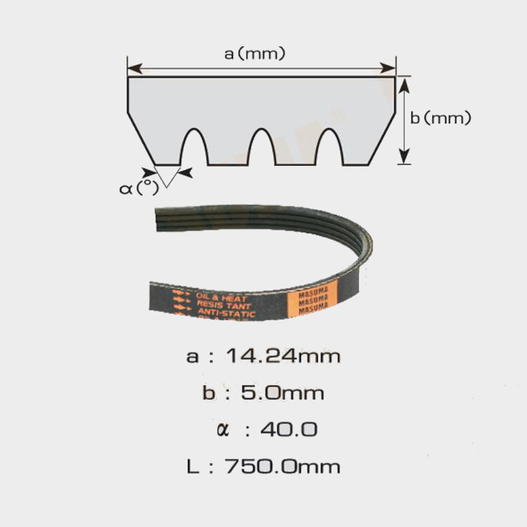 Ремень ручейковый "Masuma" 4PK- 750