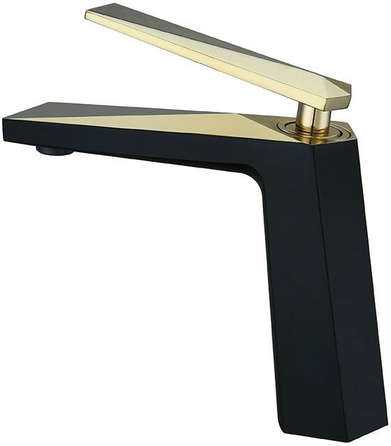 Смеситель для раковины Boheme Venturo черный-золото 381-B