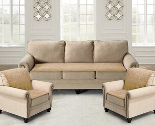 KARTEKS Чехол для мебели Jamala цвет: серо-бежевый (90х160 см - 2 шт, 90х210 см)