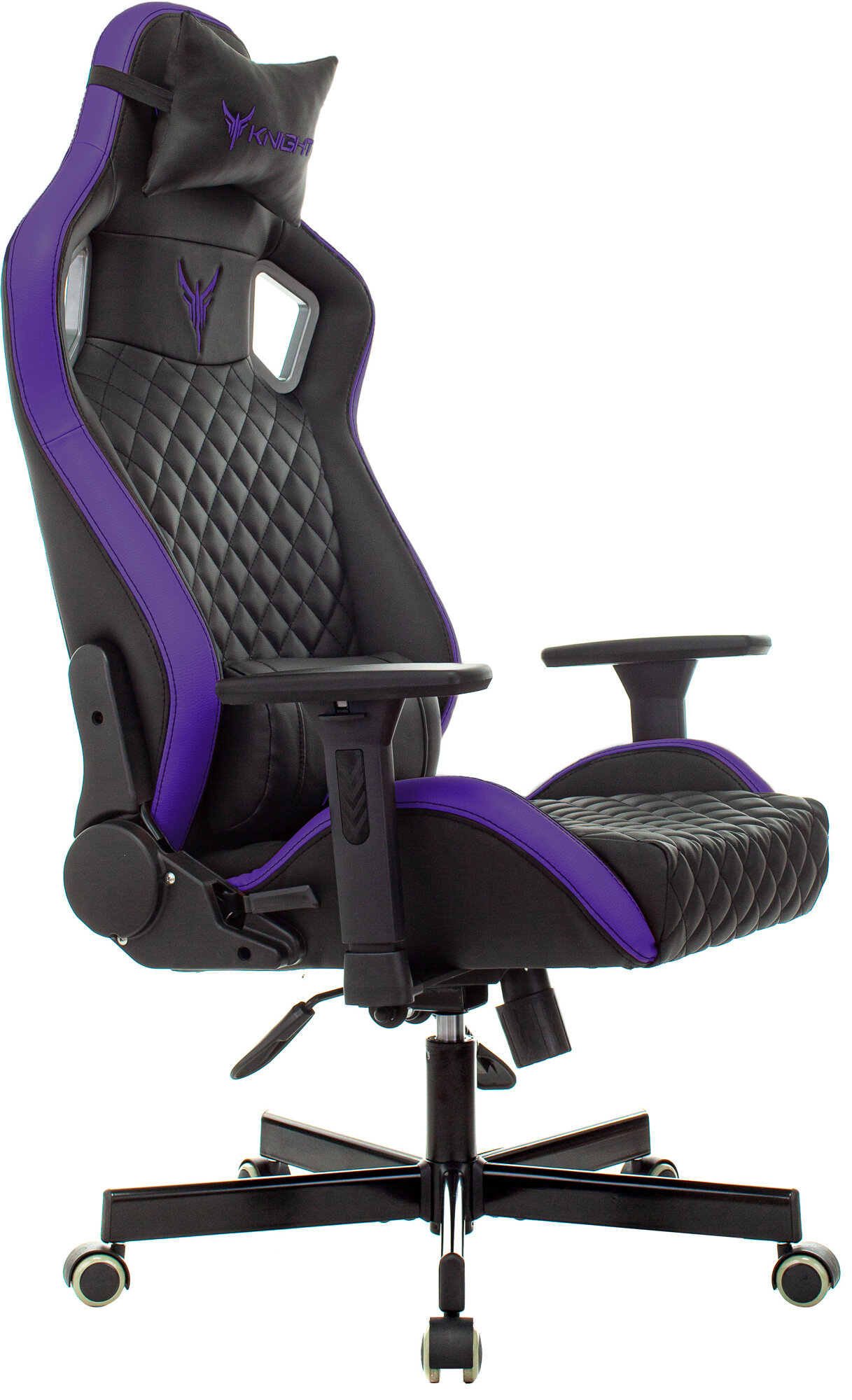 Кресло компьютерное Бюрократ Knight Outrider черный/фиолетовый