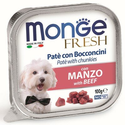Влажный корм Monge Dog Fresh для собак, с говядиной, ламистер 100 г