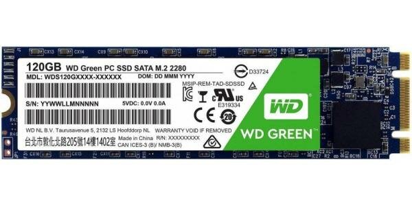 Твердотельный накопитель SSD M.2 120Gb Western Digital Green Read 545Mb/s SATAIII WDS120G2G0B