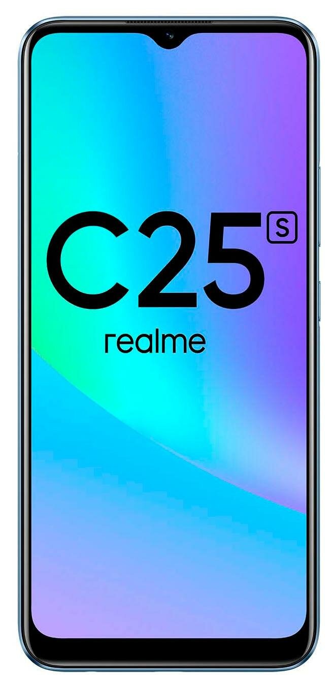 Смартфон Realme C25s 64Gb 4Gb синий моноблок 3G 4G 2Sim 6.5" 720x1600 Android 11 48Mpix 802.11 aх/b/g/n/ac NFC GPS GSM900/1800 GSM1900 TouchSc Vi