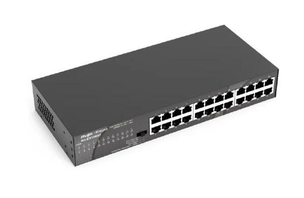 Reyee 24-Port 10/100/1000 Mbps Desktop SwitchPORT:24 10/100/1000 Mbps RJ45 PortsDesktop Steel Case