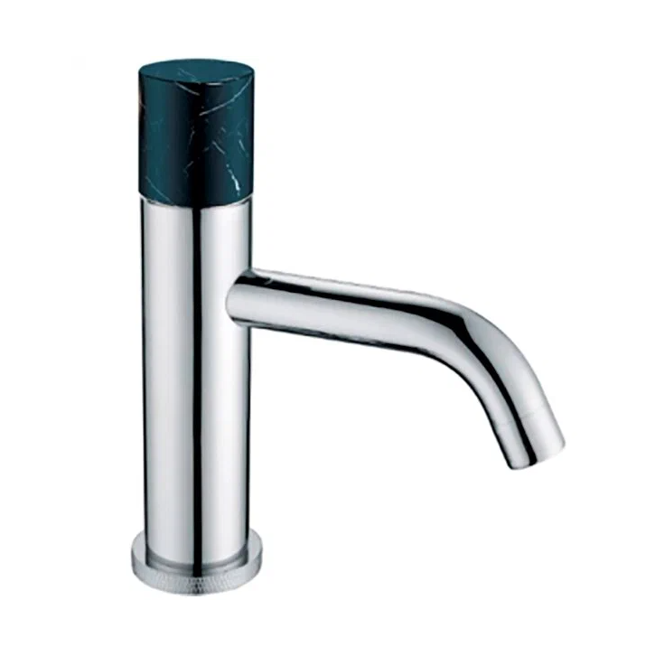 Смеситель для раковины Boheme Stick 121-CR-MR-B хром с черным мрамором