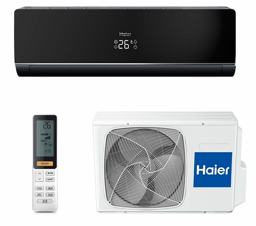 Кондиционер настенный Haier Lightera HSU-18HNF303/R2-B / HSU-18HUN303/R2 , черный