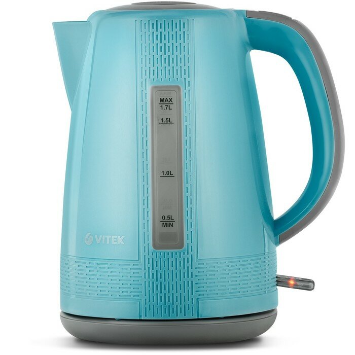Чайник электрический Vitek VT-7001, пластик, 1.7 л, 2150 Вт, голубой - фотография № 1