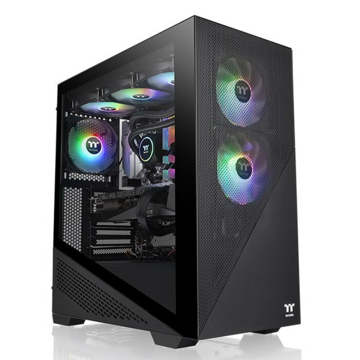 Divider 370 TG ARGB/Black CA-1S4-00M1WN-00 /Win/SPCC/Tempered Glass*1/120mm ARGB PWM Fan*3 Thermaltake - фото №1