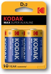 Батарейки Kodak LR20-2BL MAX SUPER Alkaline [KD-2] арт. Б0005129 (2 шт.)