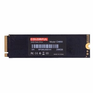 Жесткий диск SSD Colorful 256Gb M.2 2280 PCI Express [CN600 256GB] M.2 2280 256GB Colorful CN600 Client SSD CN600 256GB PCIe Gen3x4 with NVMe, 1600/900, 3D NAND, RTL